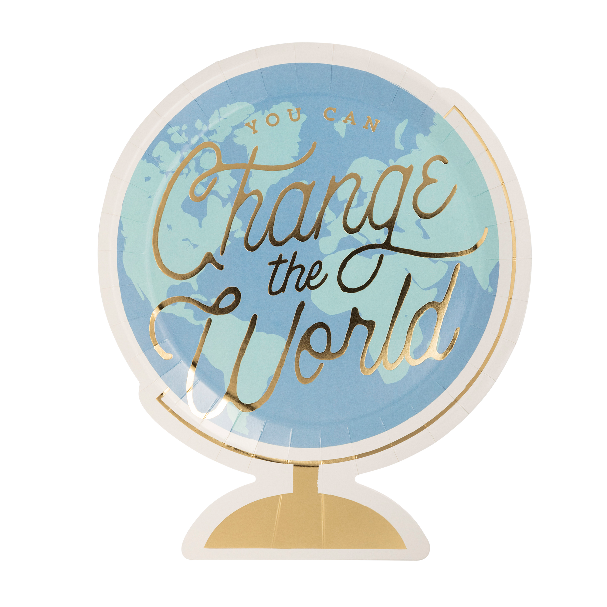 Change the World Globe Paper Plate