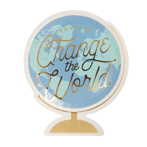 Change the World Globe Paper Plate