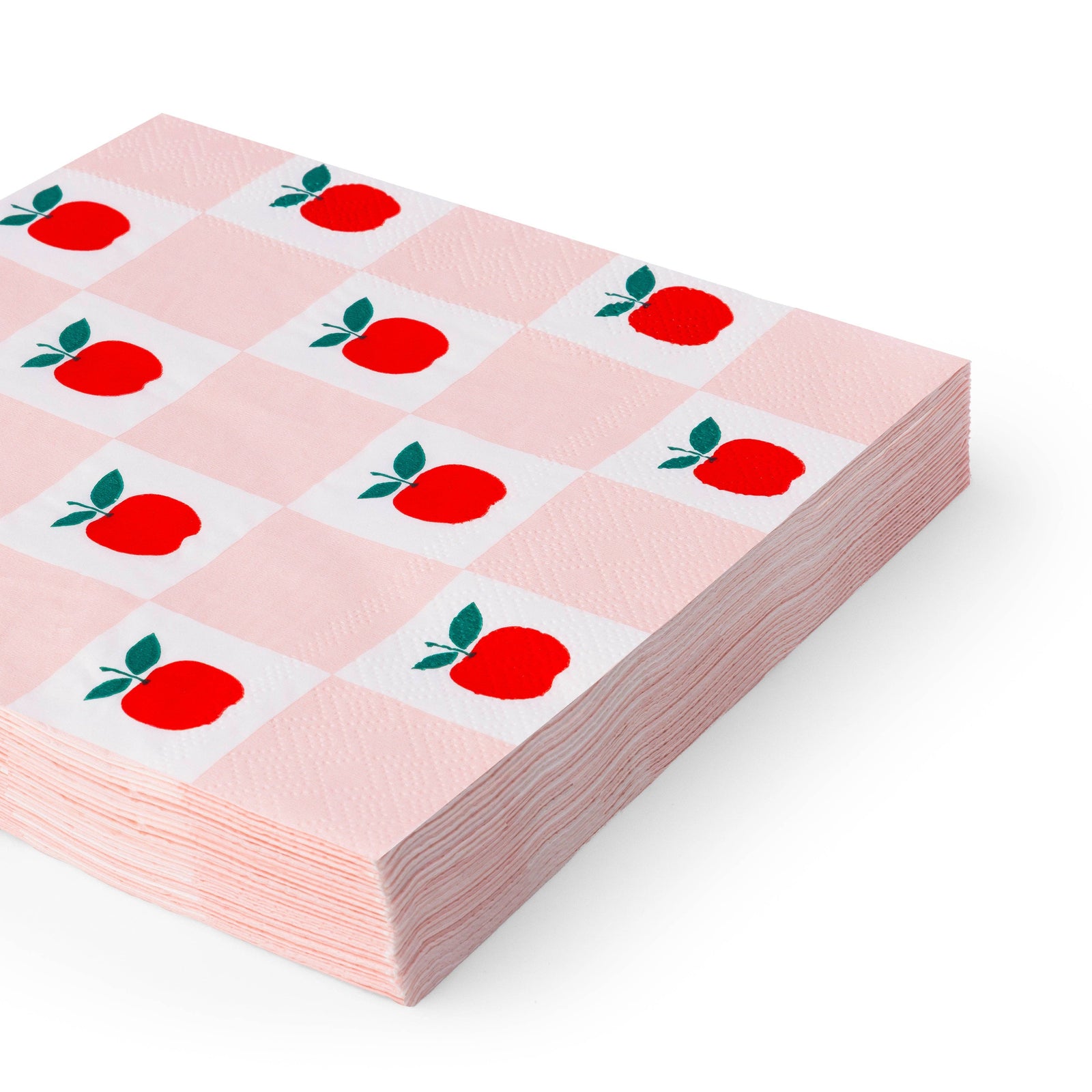 Apple and Pink Checker Lunch Napkins