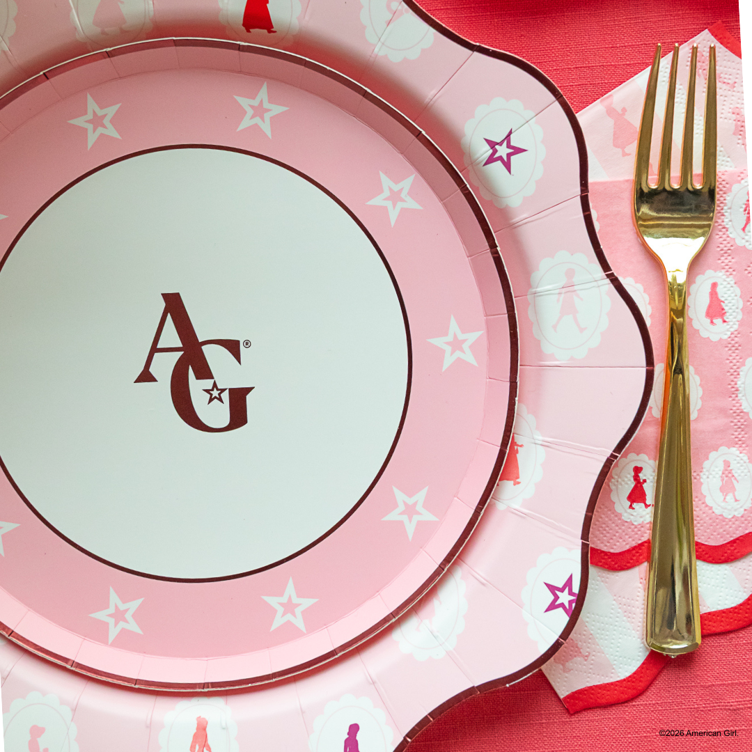American Girl Pink Logo Small Plates