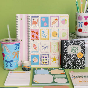 Classroom Essentials Notebook, Paper & Pencil Washi Tape Set