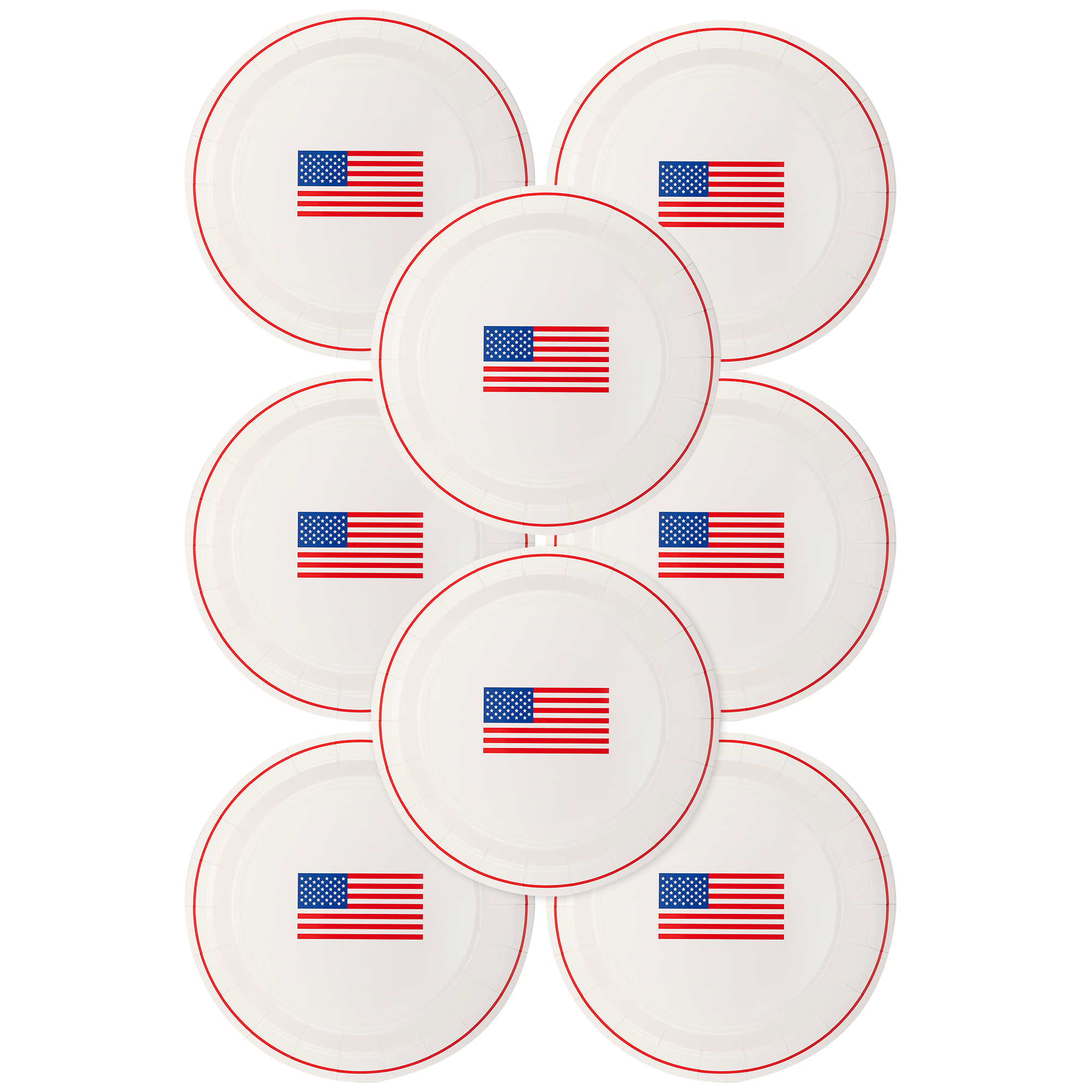 Round Flag Paper Plates