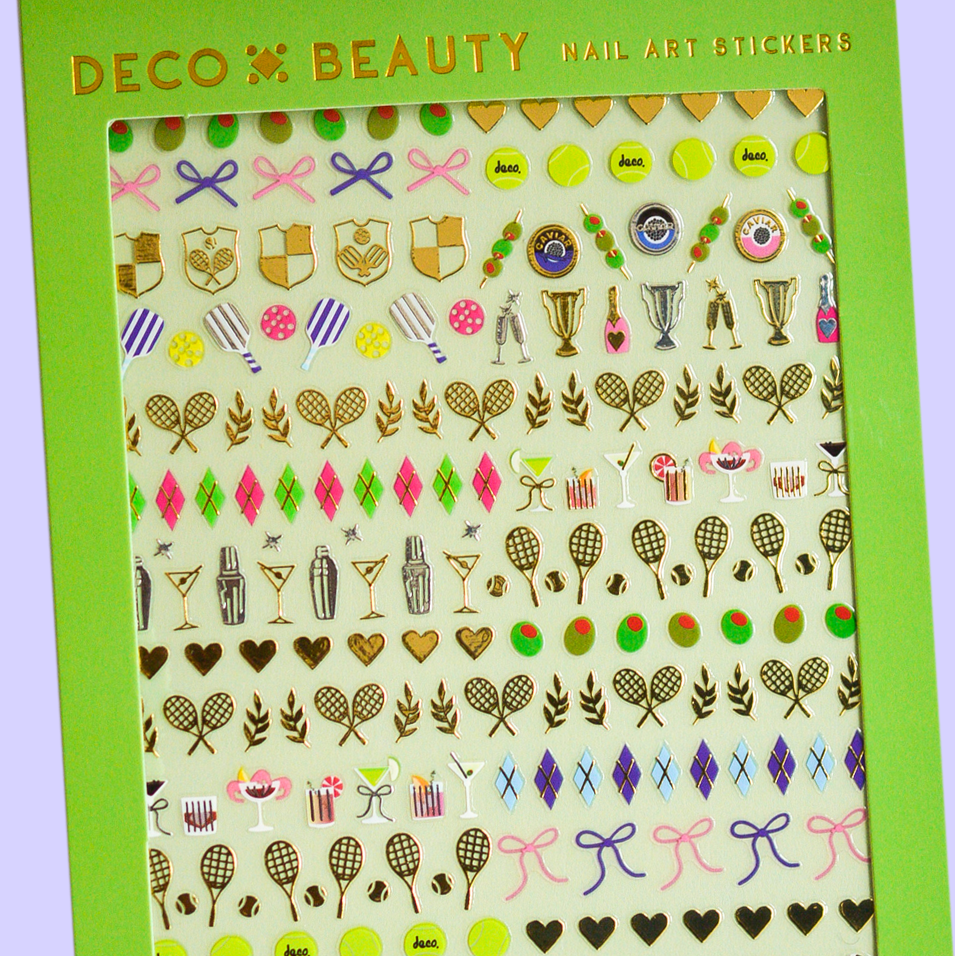 Tennis Club Nail Art Stickers
