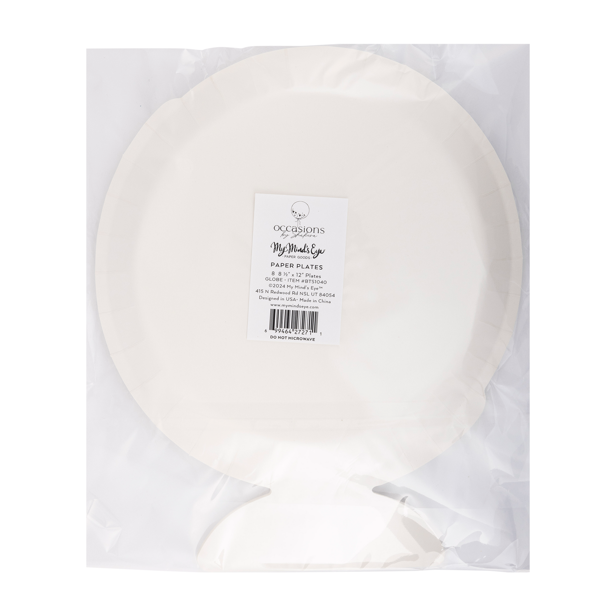 Change the World Globe Paper Plate