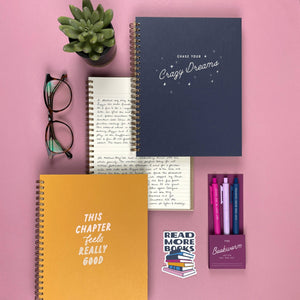 The Bookworm Jotter Gel Pen Set