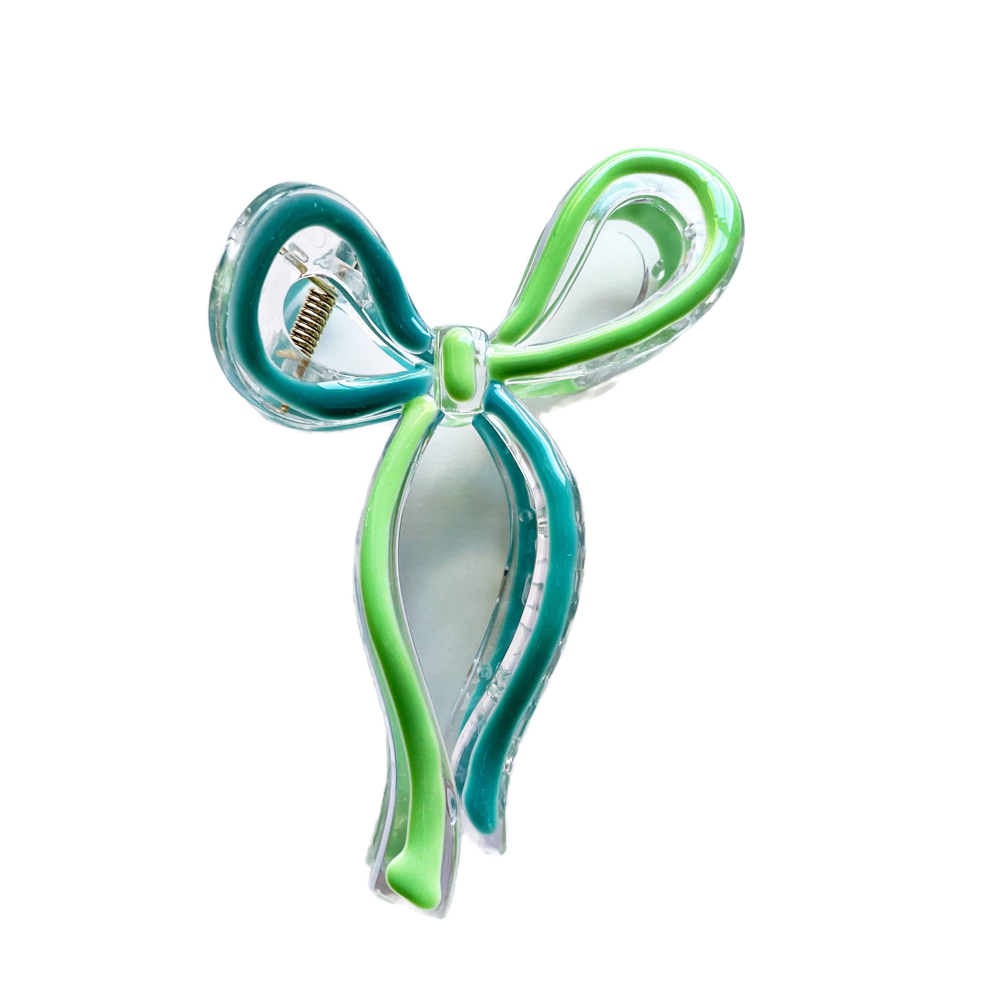 Greens Bow Claw Clip