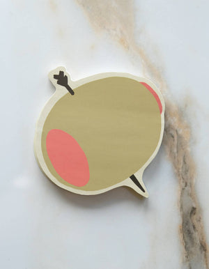 Olive Die-Cut Sticky Notepad