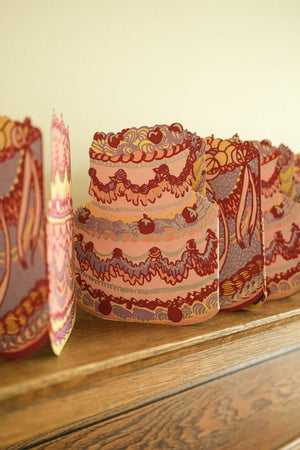 Birthday Cake Concertina Garland