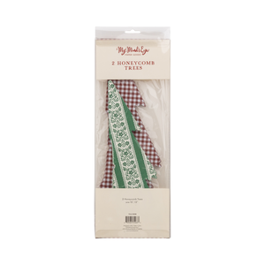 Burgundy and Green Honeycomb Tree Set