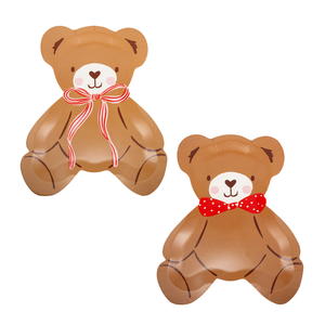 Beary Loved Teddy Bear Shaped Plate Set