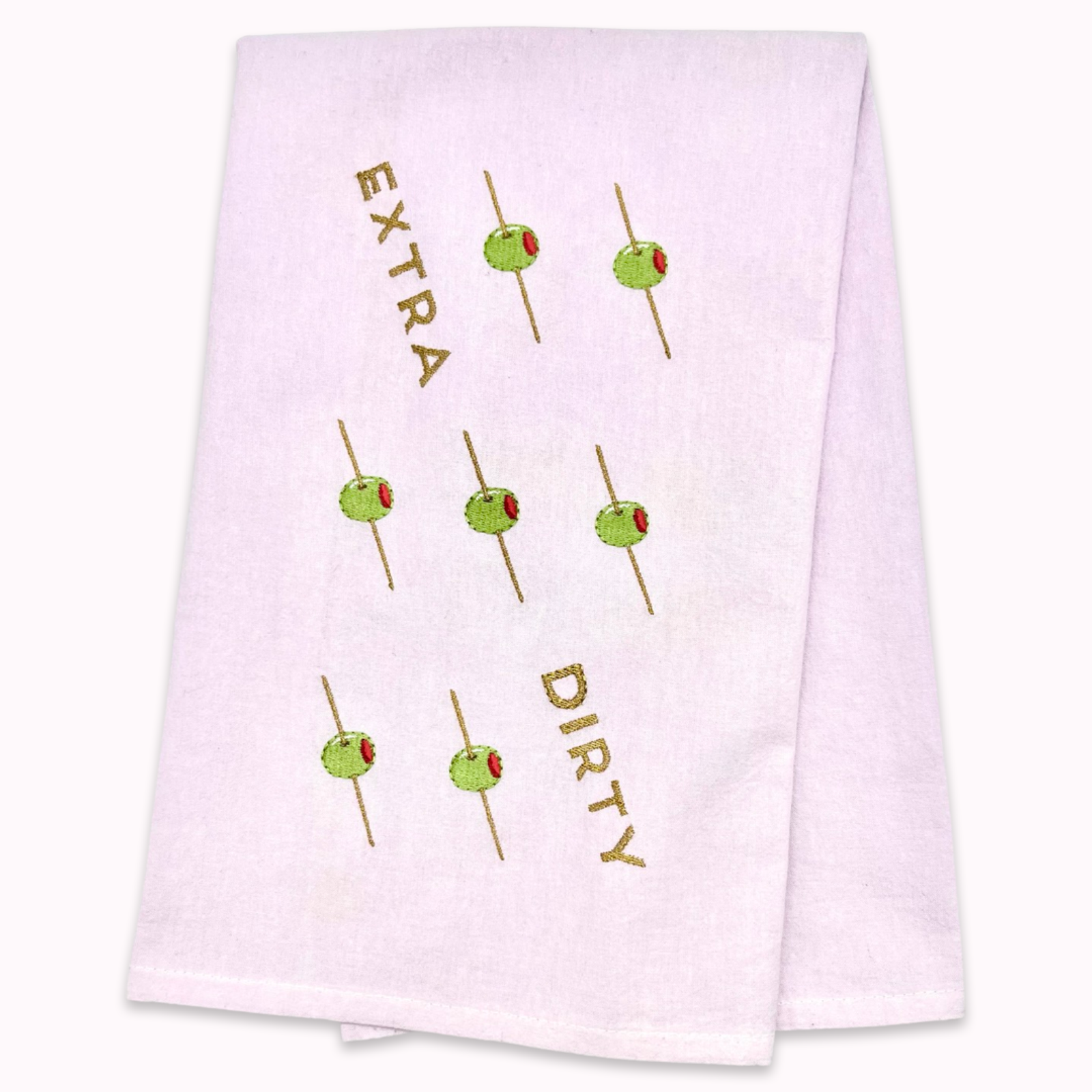 Extra Dirty Embroidered Tea Towel
