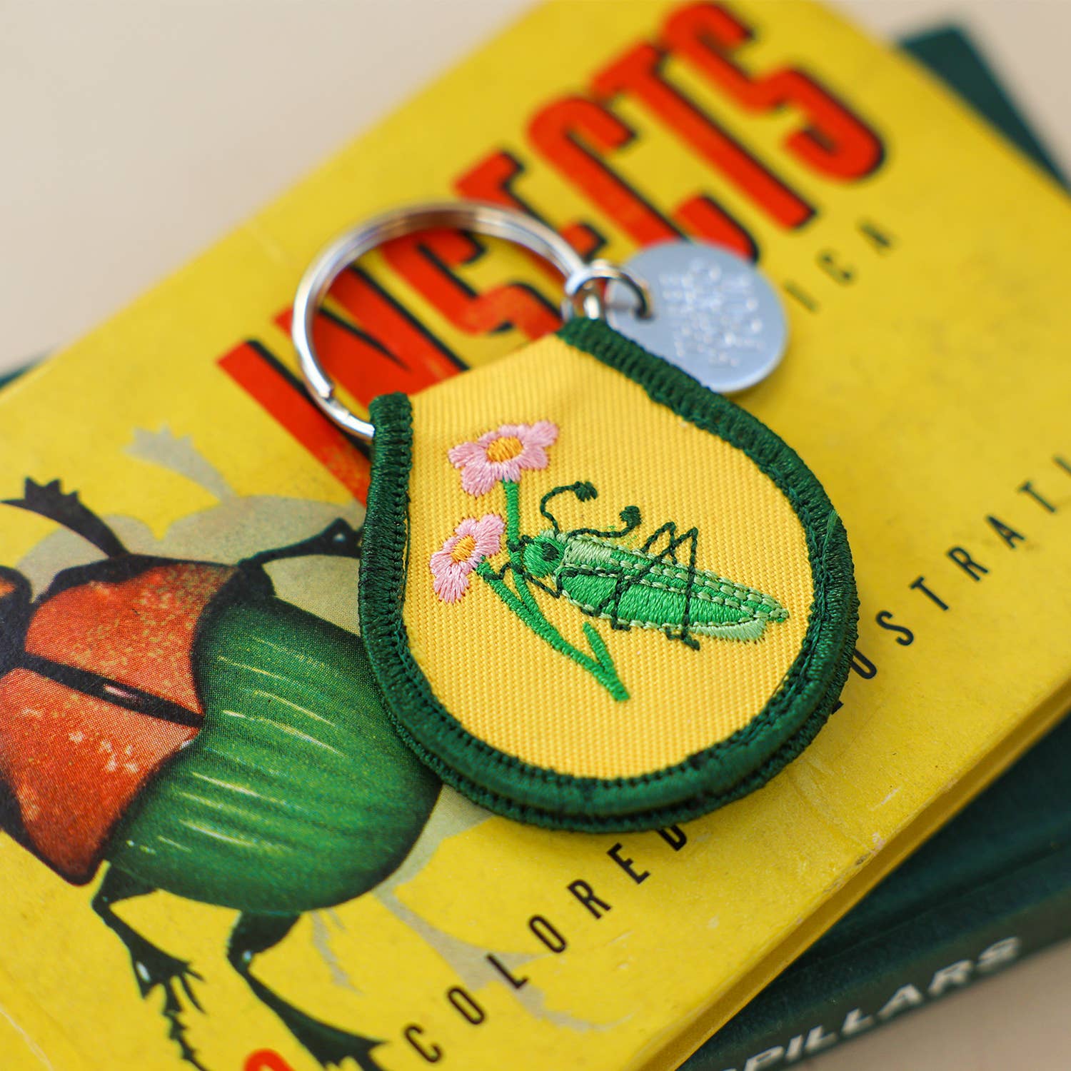 Grasshopper Patch Keychain