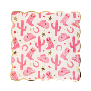 Cowgirl Pattern Paper Plate