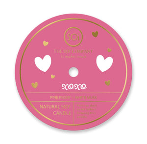 XOXO Heart Valentine's Confetti Icon Candle