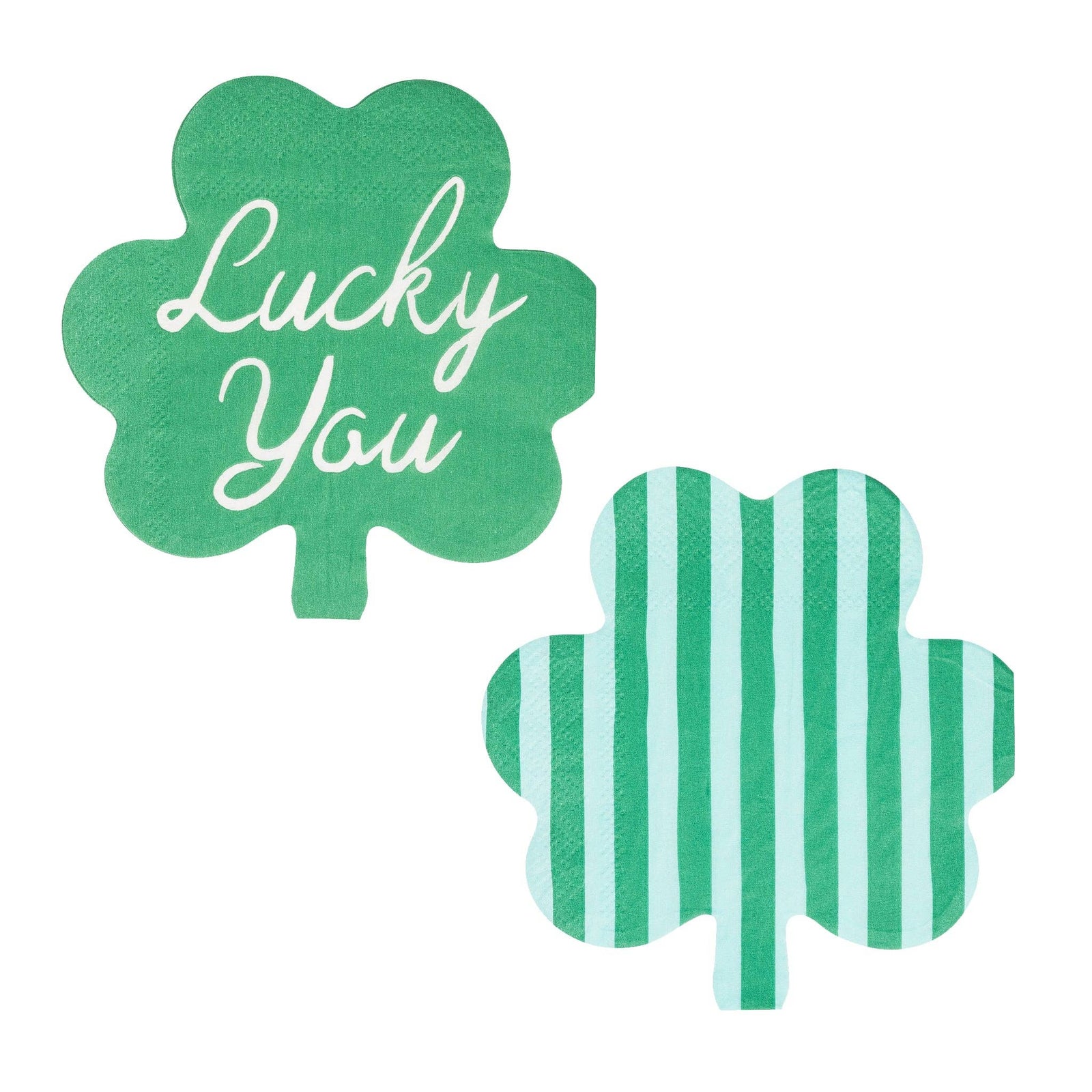 Lucky You and Striped Cocktail Napkin Set