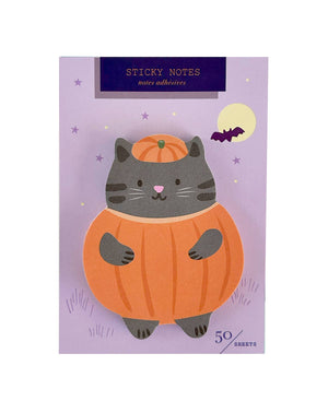 Pumpkin Cat Die Cut Sticky Notes