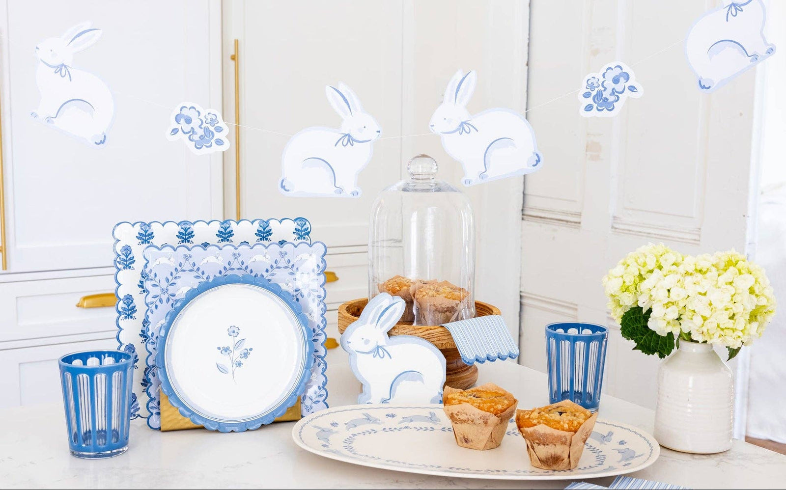 Blue Flower Block Print Plate