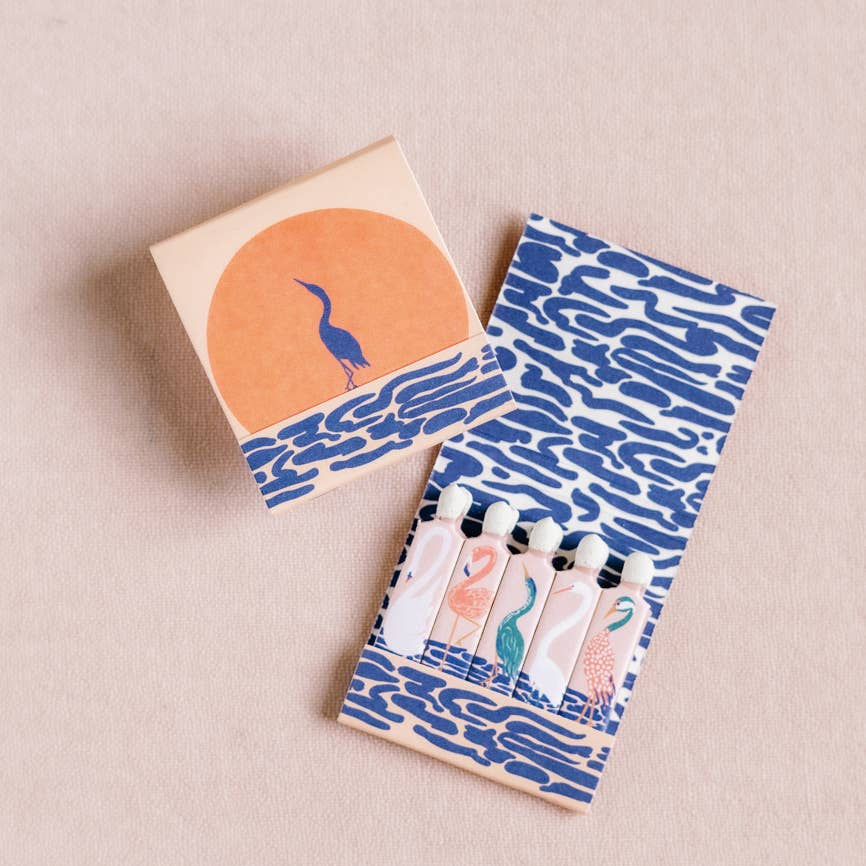 Tropical Sunset Birds Matchbook
