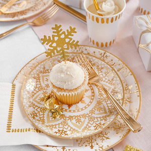 Golden Snowflake Small Plates