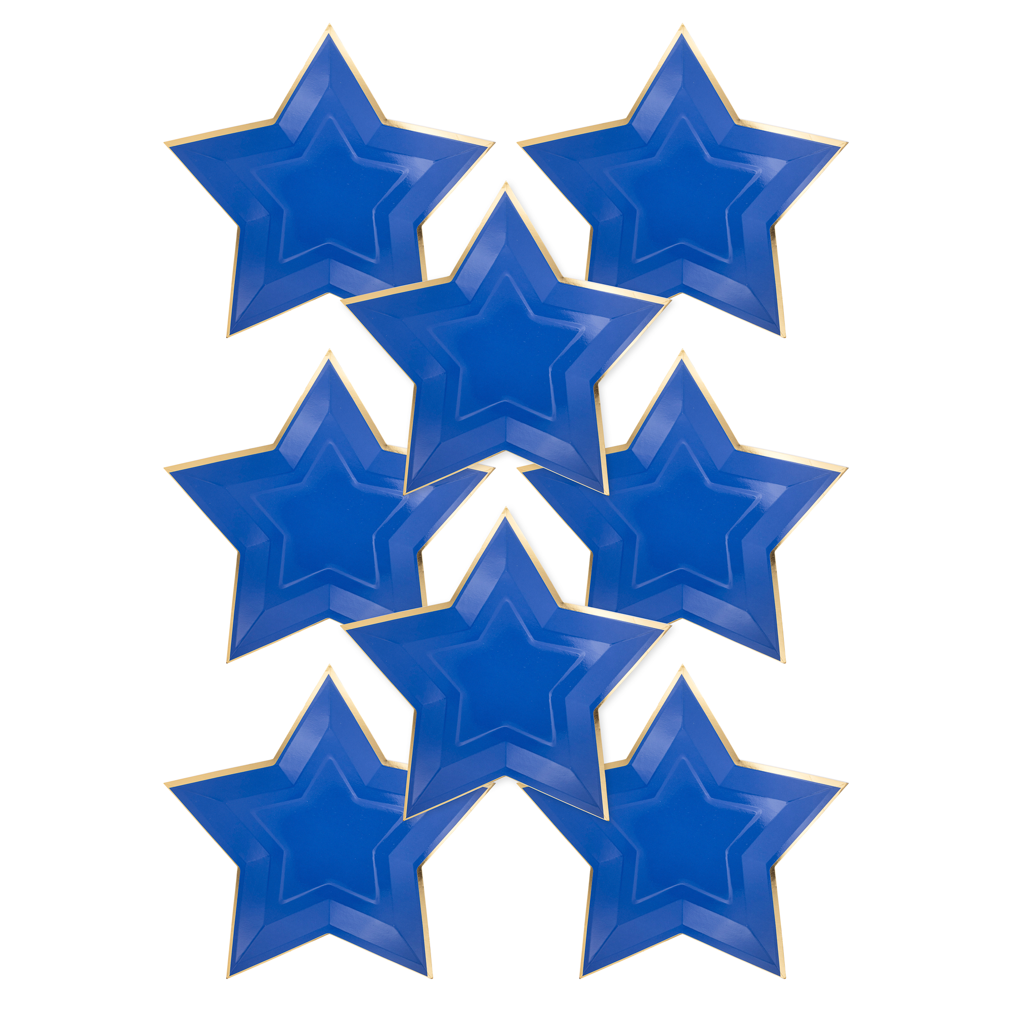 Blue Star Gold Foil Plates