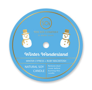 Snowman & Snowflake  12oz  Icon Candle