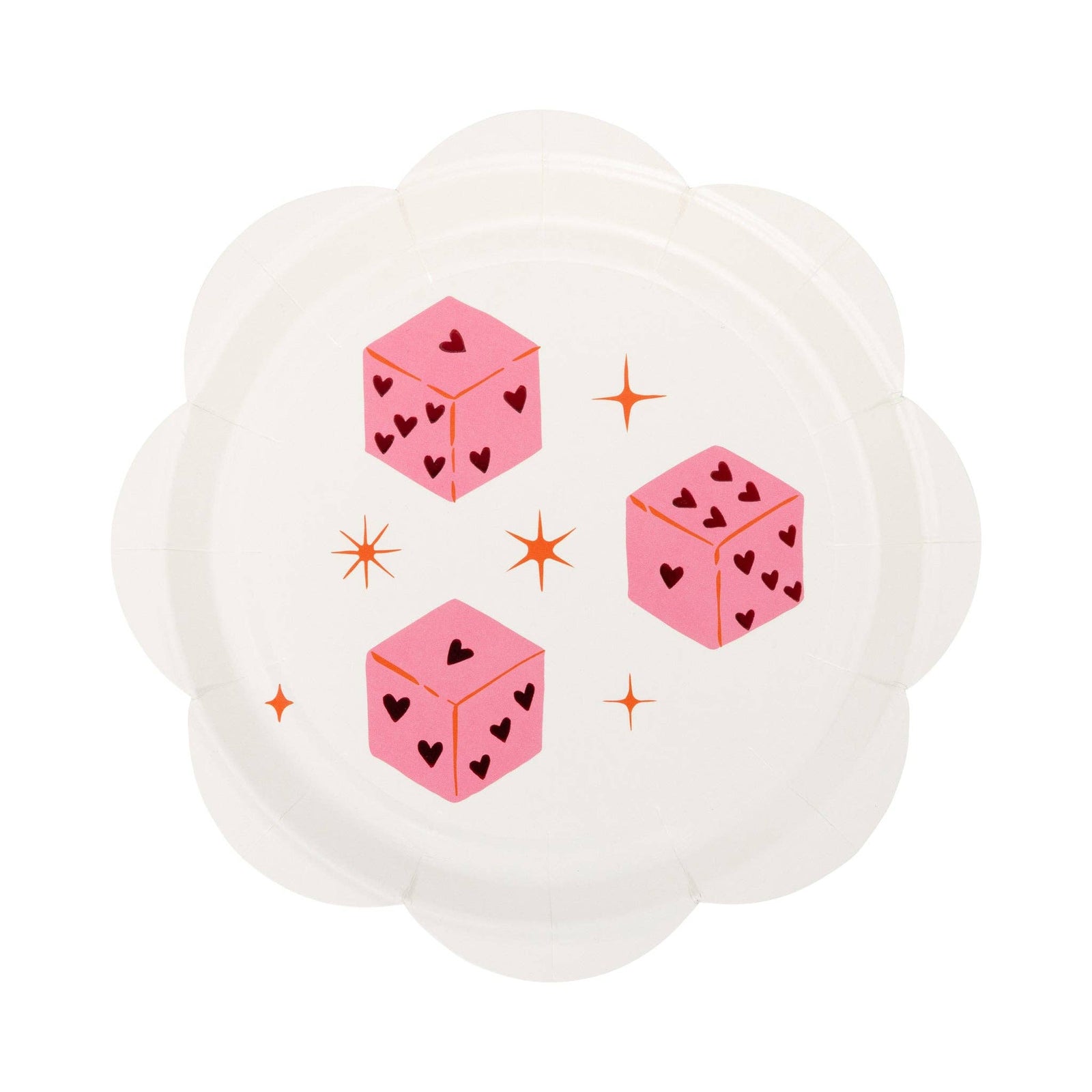 Dice Pattern Dessert Plate
