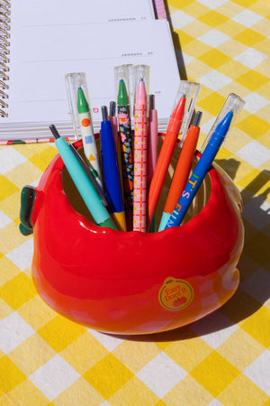 Ceramic Apple Pencil Cup