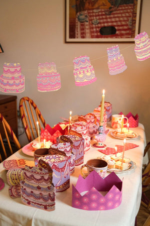 Birthday Cake Concertina Garland