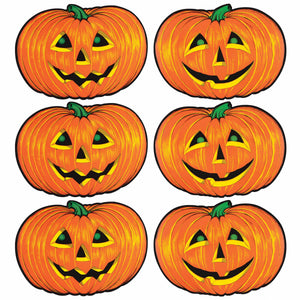 90s Halloween Jack-O-Lantern Cutouts (set of 6!)