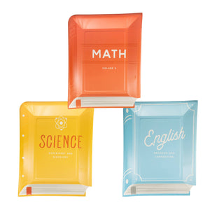 Textbooks Paper Plates Set