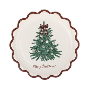 Merry Christmas Tree Paper Salad Plates