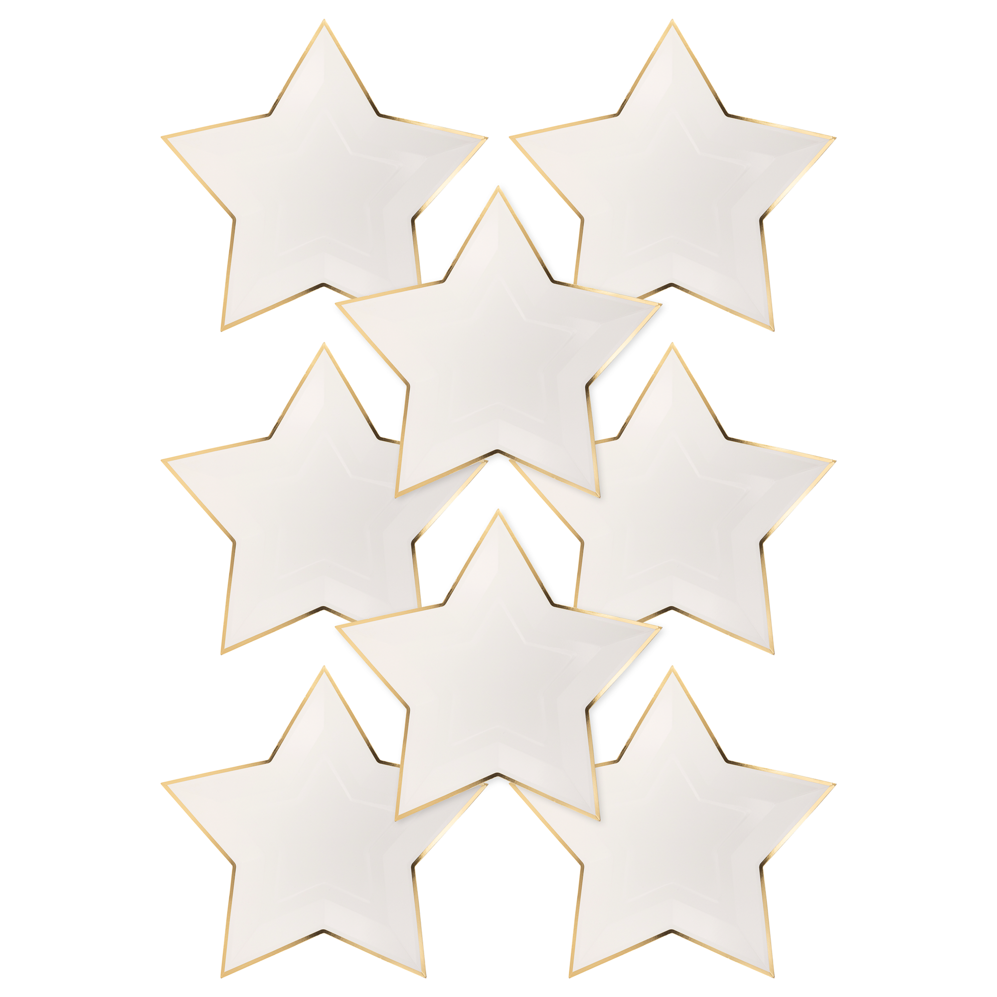 Cream Star Gold Foiled Plates