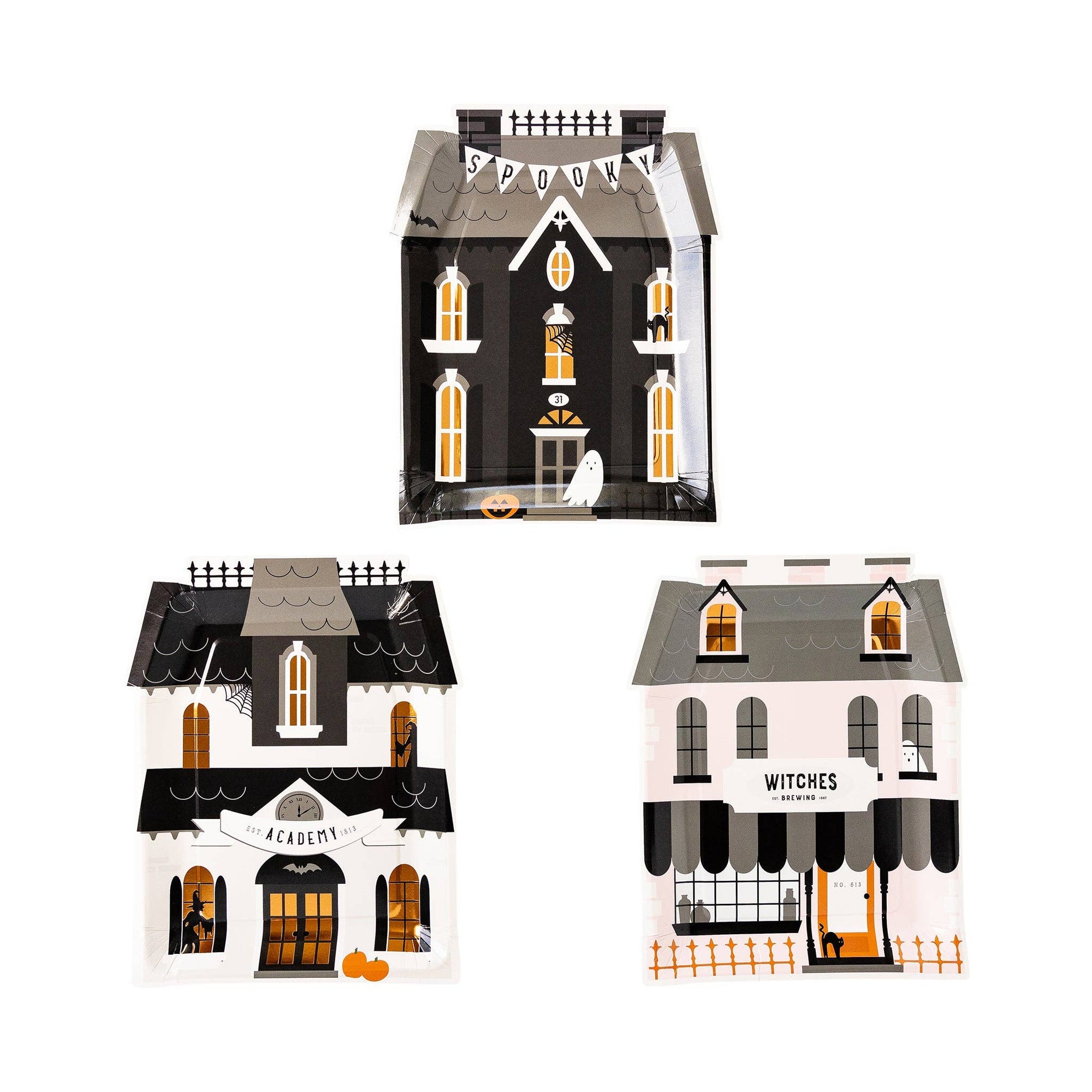 Haunted House Plate Set