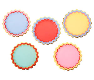 Rainbow Ric Rac Assorted Dessert Plate Set