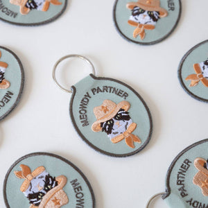 Meowdy Partner Embroidered Keychain
