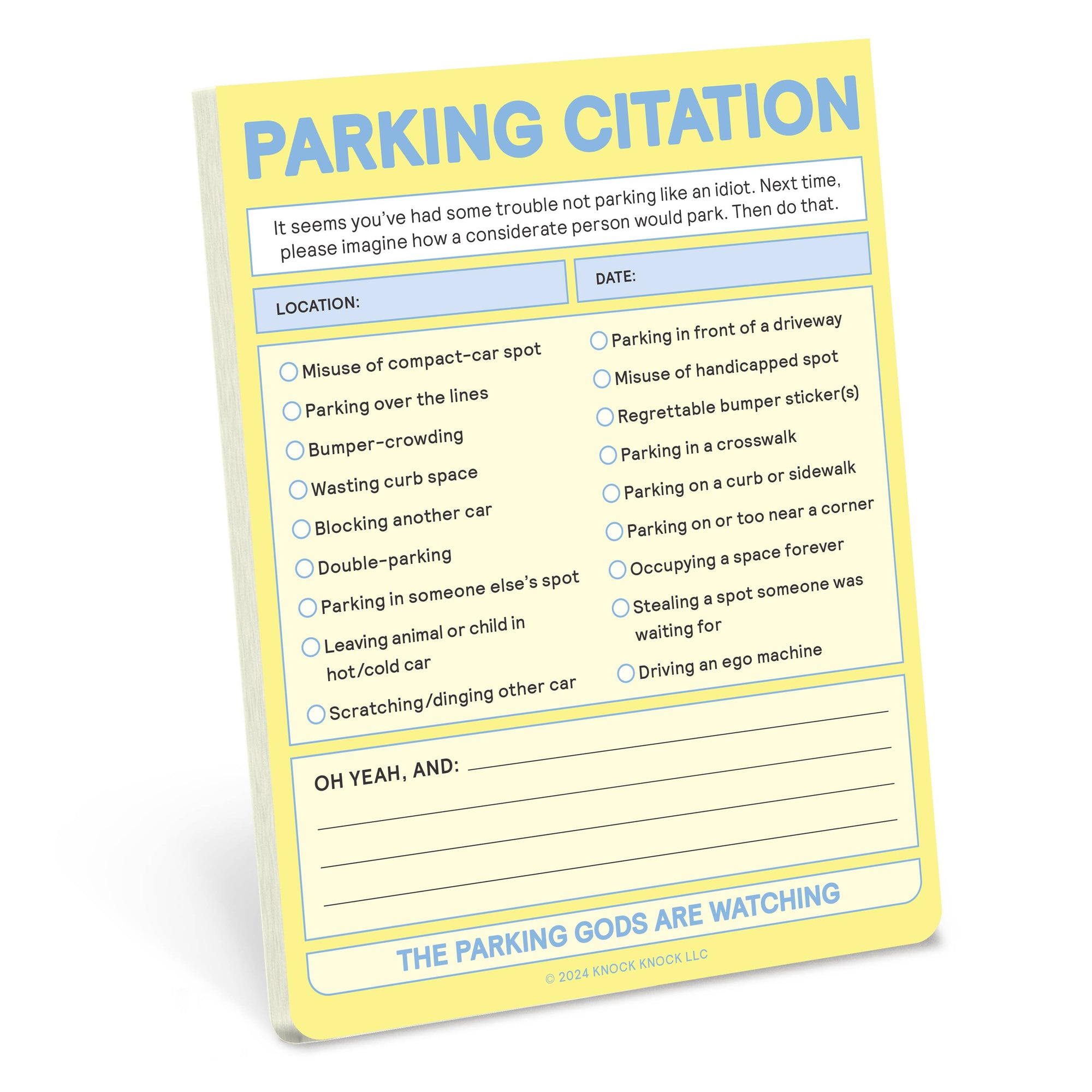 Parking Citation Nifty Notepad