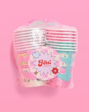 Tea Party Cups Saucers Set