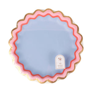 Rainbow Ric Rac Assorted Dessert Plate Set