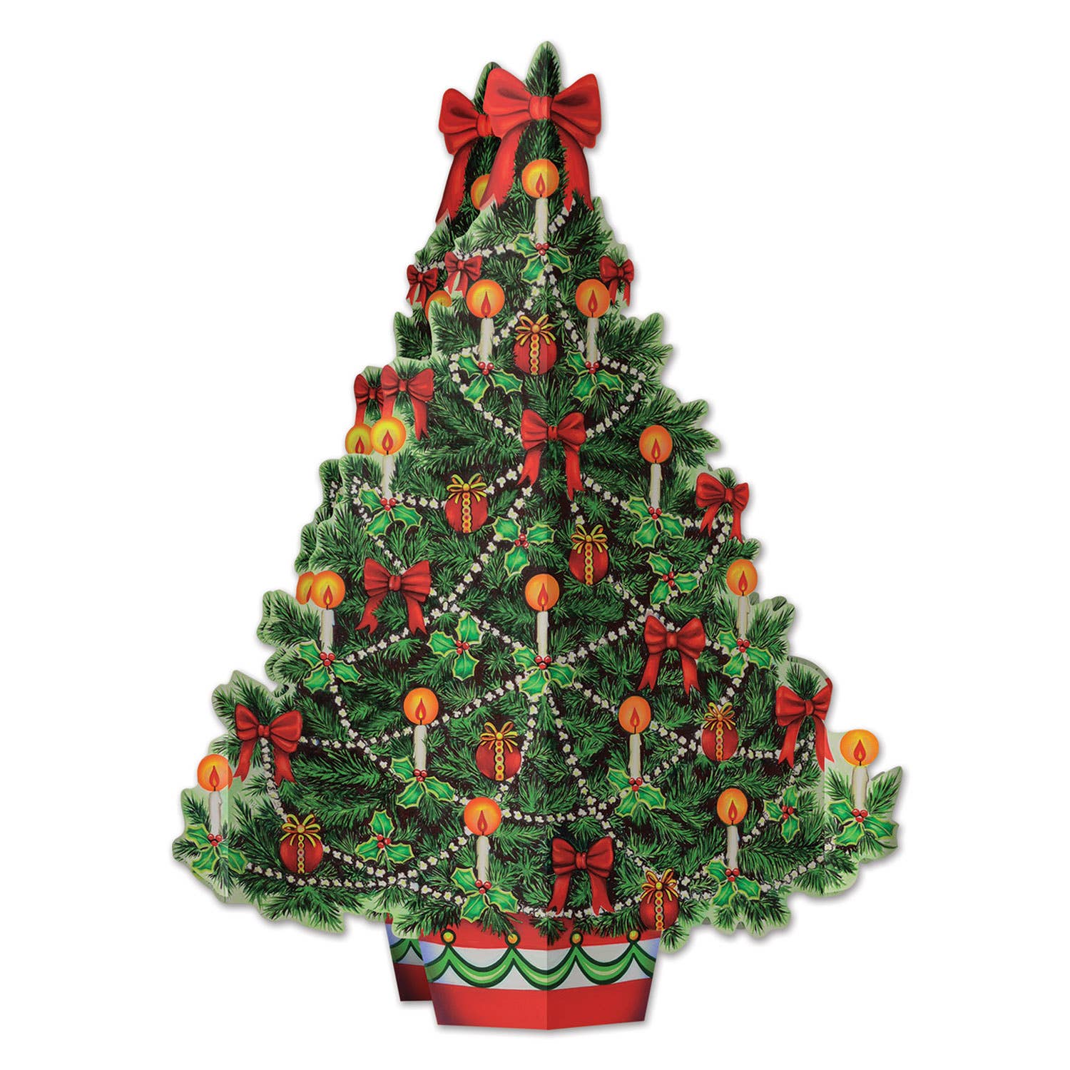 Vintage 1989 Pop-Out Christmas Tree Centerpiece
