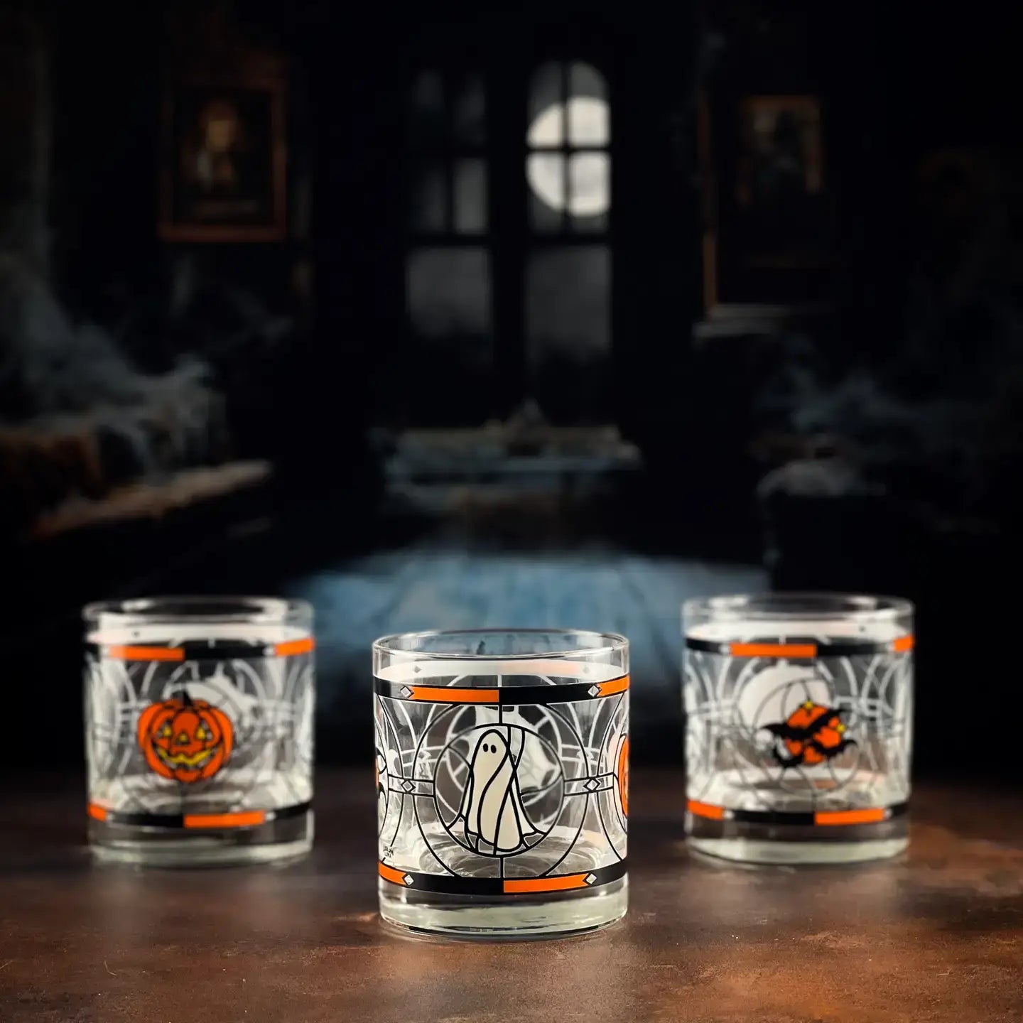 Vintage Halloween Rocks Glass