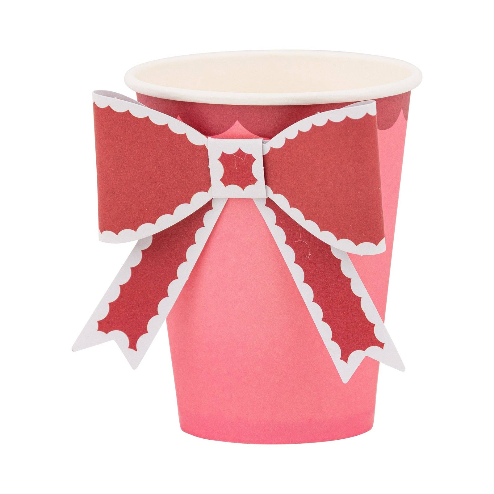 Red and Pink Bow Party Cup