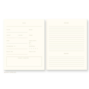 Bookmarked Book Log Journal