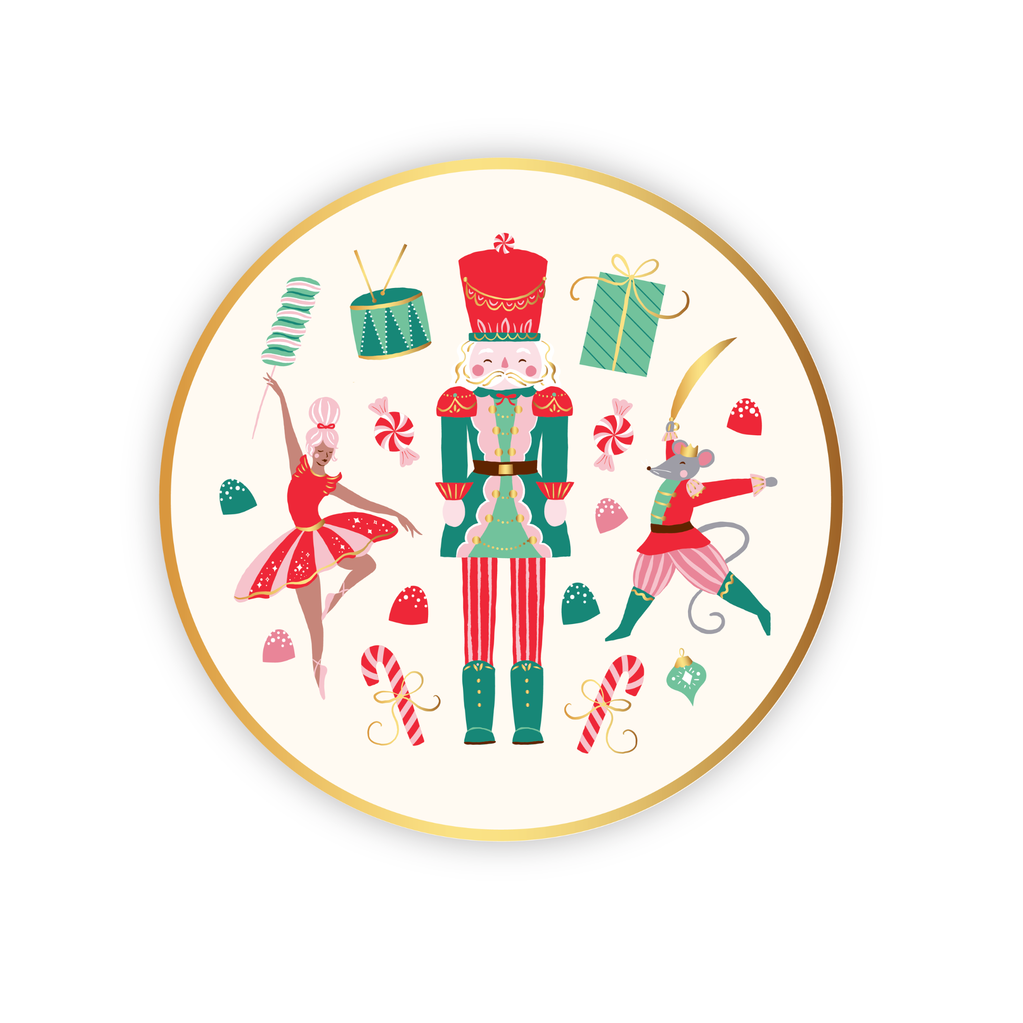 Whimsical Nutcracker Dessert Plates