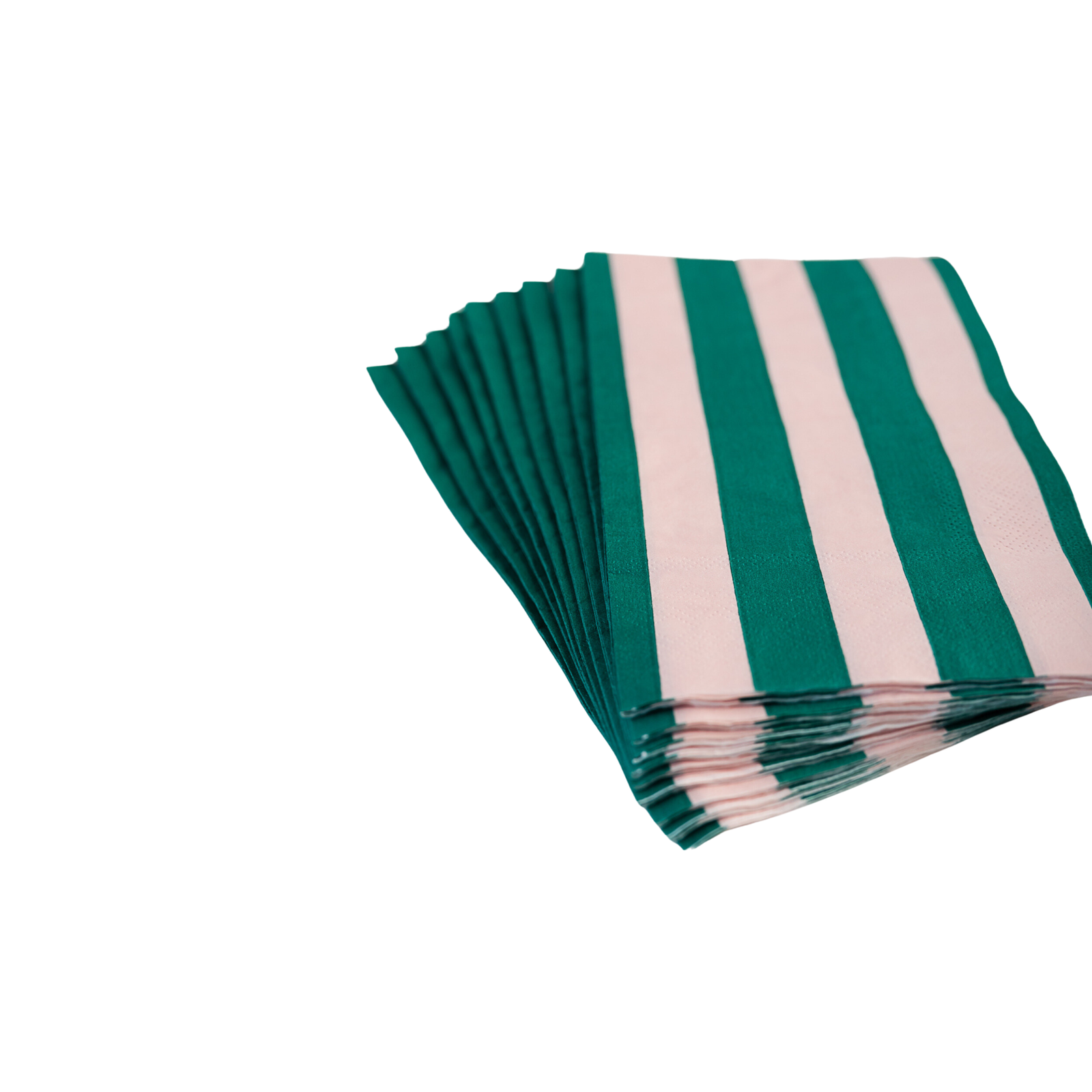 Pink & Green Cabana Stripe Guest Towels