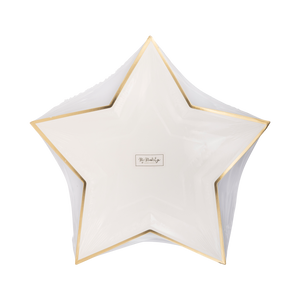 Cream Star Gold Foiled Plates