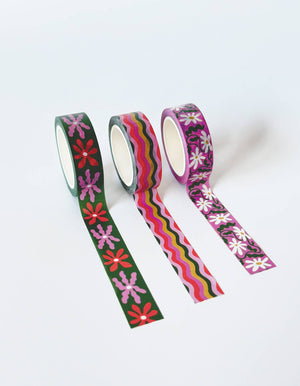 Wavy Daisy Washi Tape (set of 3)