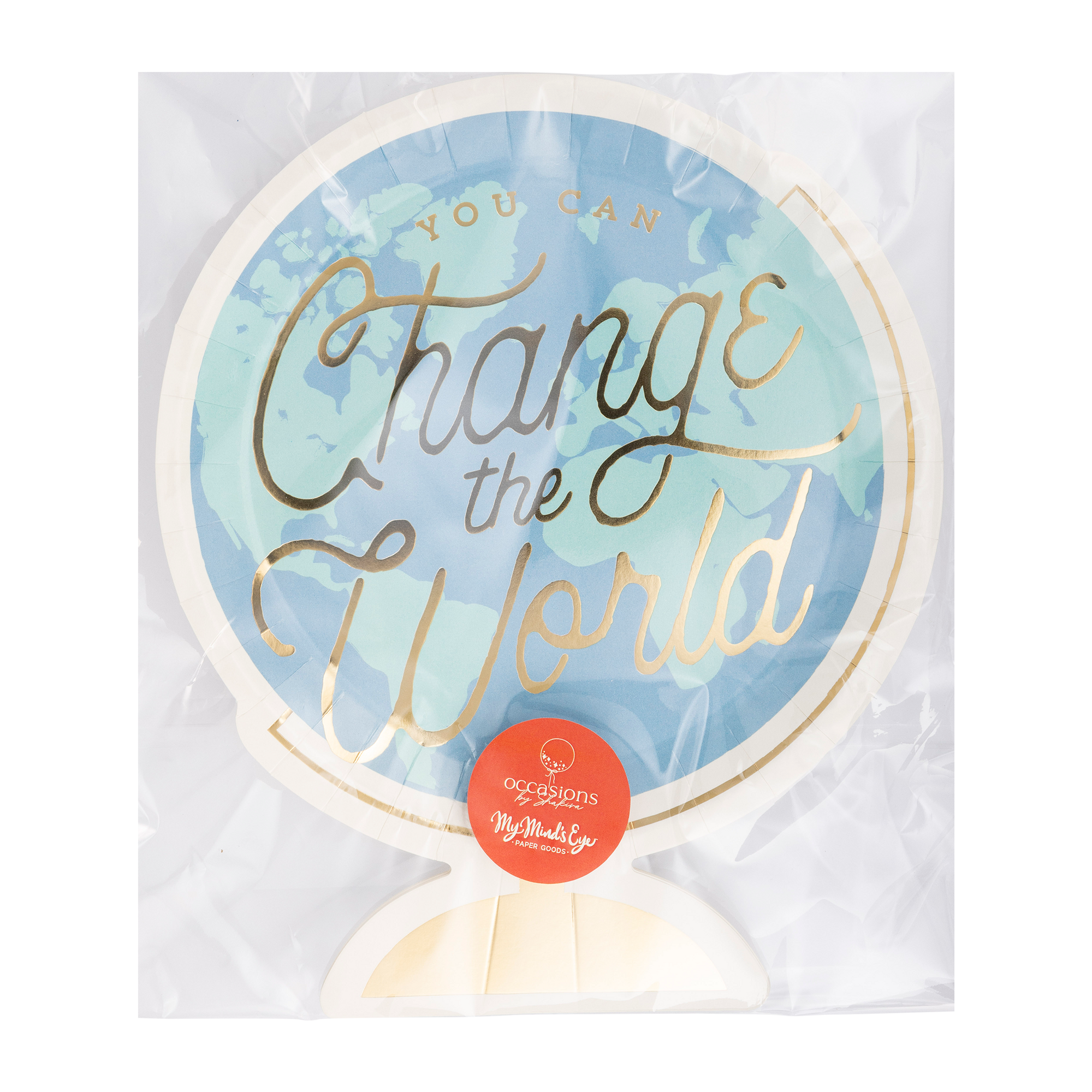 Change the World Globe Paper Plate