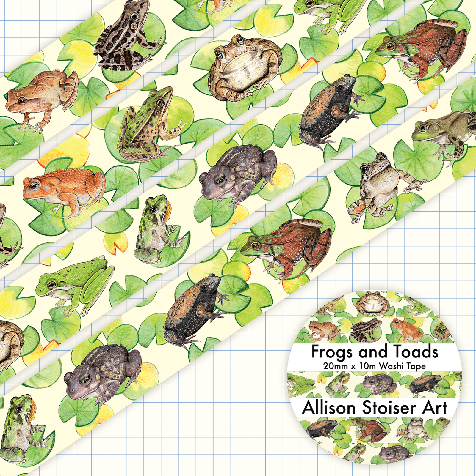 Frogs and Toads Washi Tape