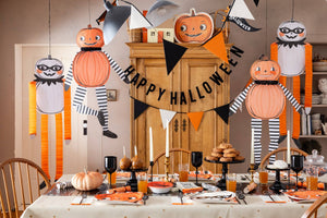 Velvet Puffy Happy Halloween Banner