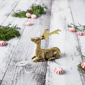 Gilded Brass Deer Bottle Opener